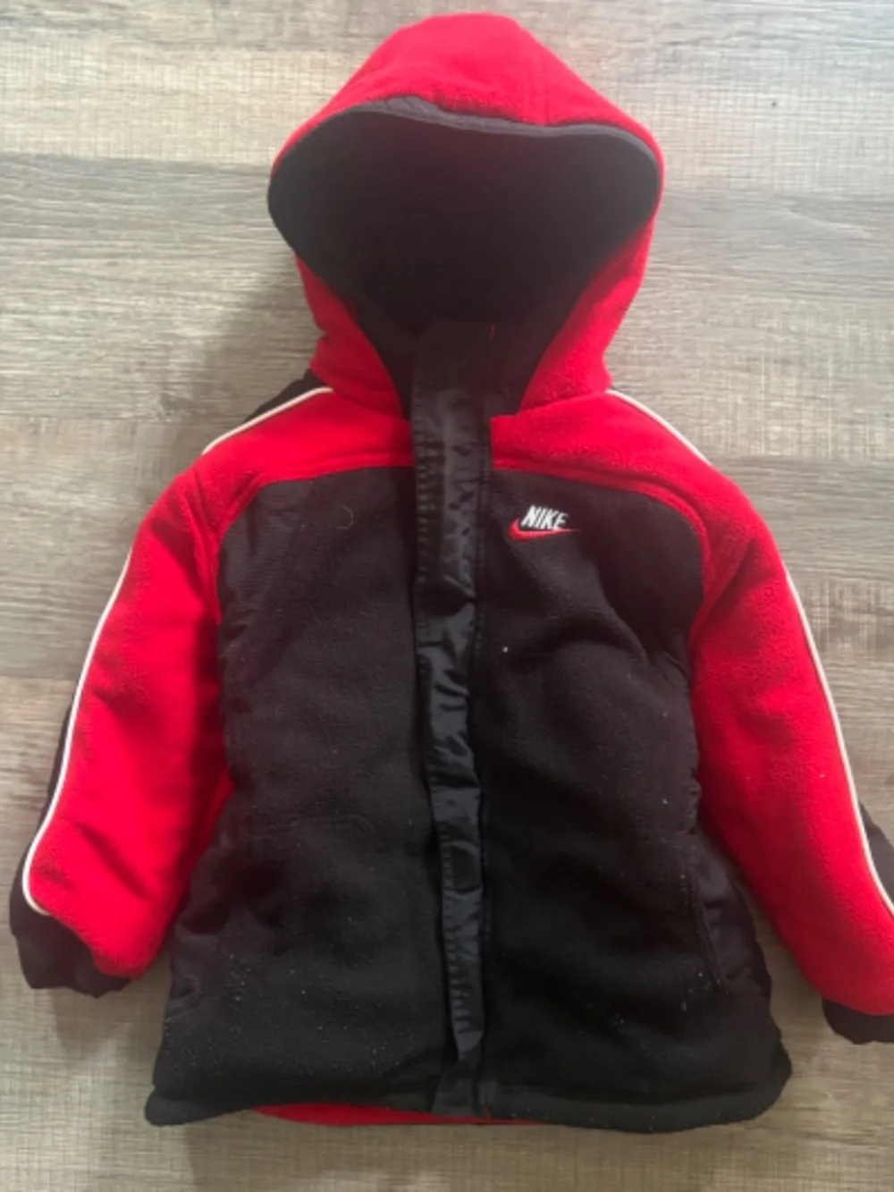 Vintage Red and Black Nike Reversible Winter Jacket